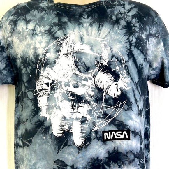 Hyper Space - Tye Dye Astronaut NASA Graphic Short Sleeve T Shirt Size Medium - Picture 3 of 9